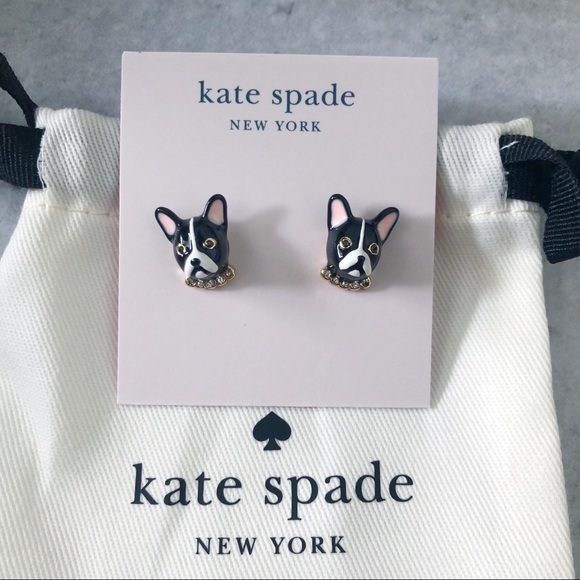 kate spade Jewelry - Kate Spade French Bulldog Earrings NEW